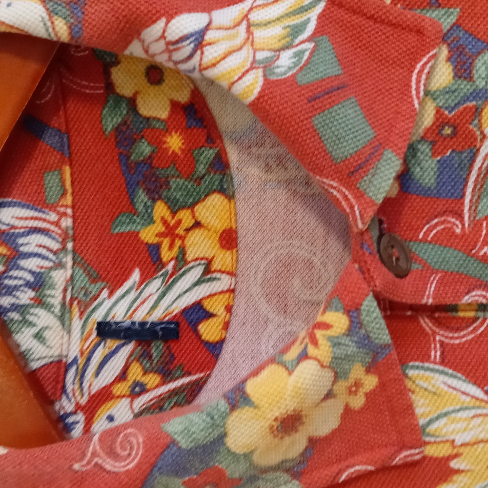 🦢RARE/VTG Polo Ralph Lauren🦢 - Vintage Floral Crane S/S Polo - Picture 3 of 13